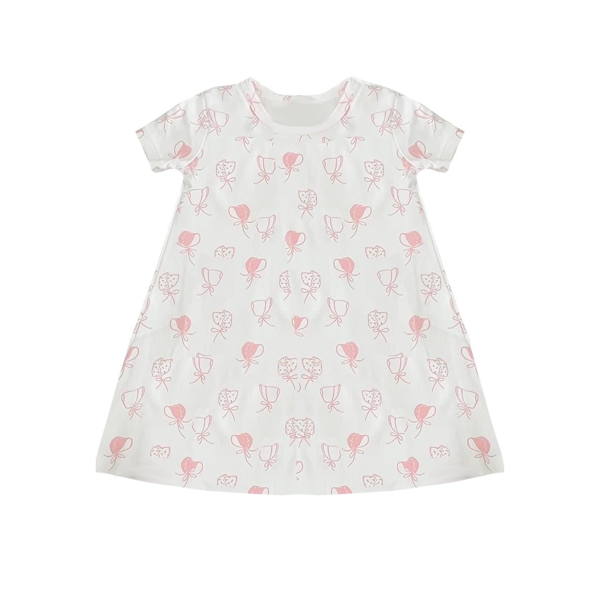 Pre-order Baby Girl Short Sleeves Hats Gown Dress
