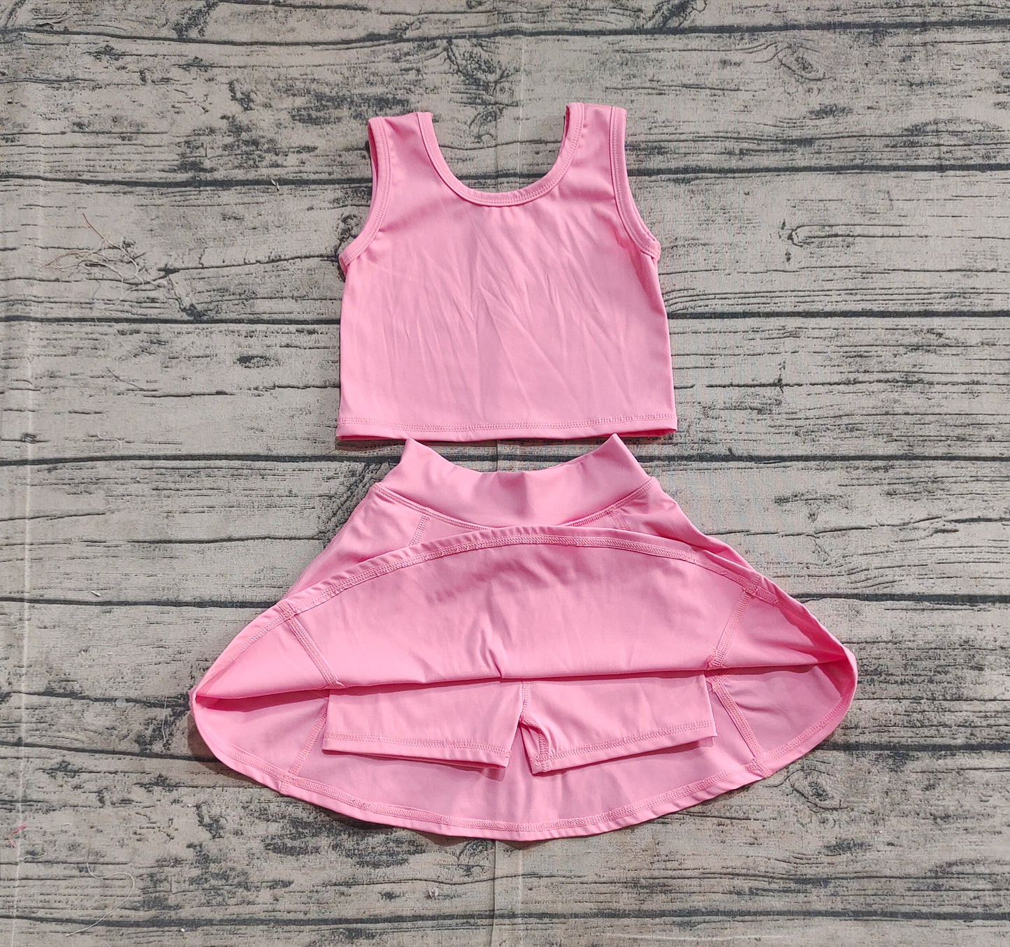 Baby Girl Vest Shorts Skirt Skort Clothes Yoga Active Wear Set RTS