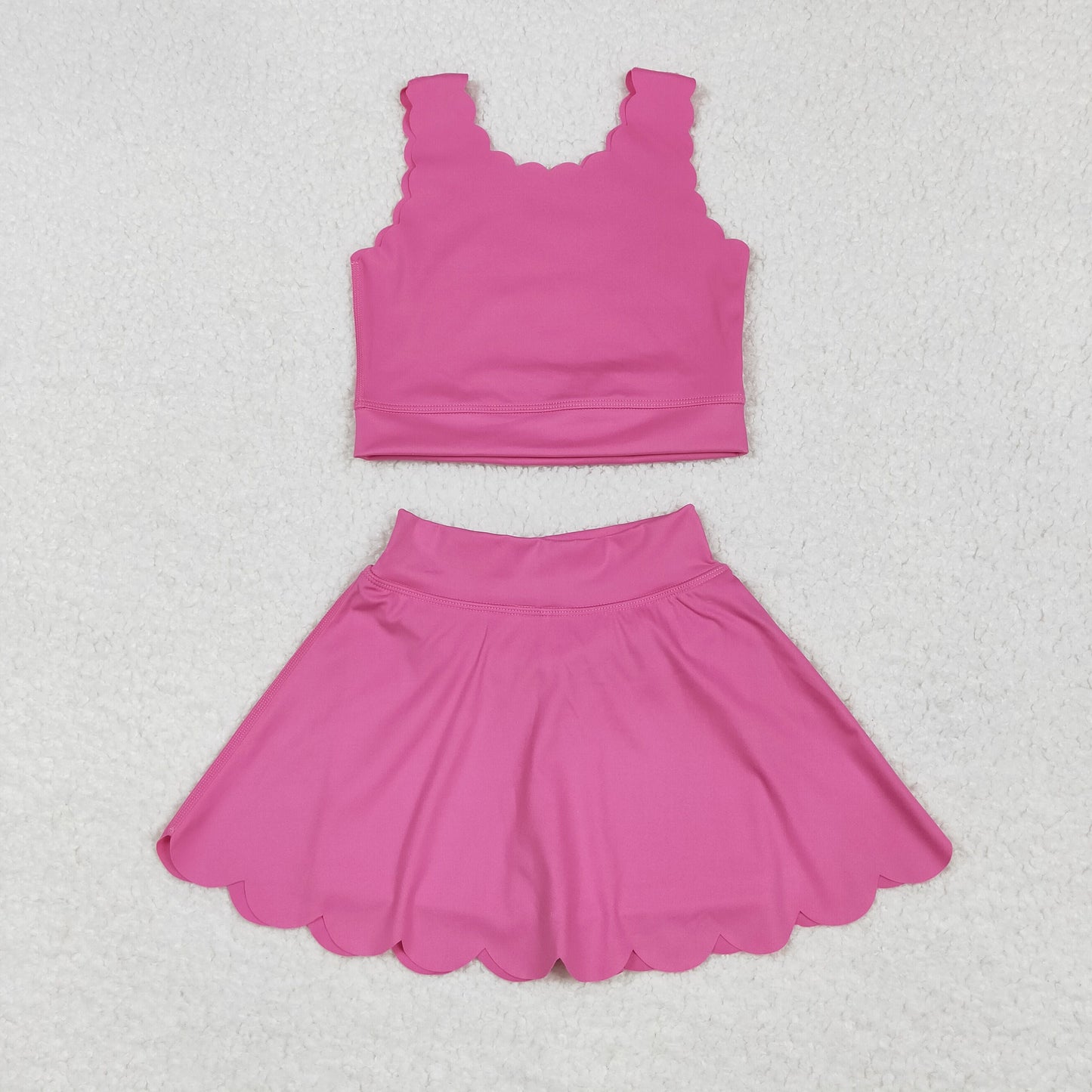 Baby Girl Toddler Sleeveless Tops Shorts Skirt Skort Sibling Active Wear Yoga Set Clothes RTS