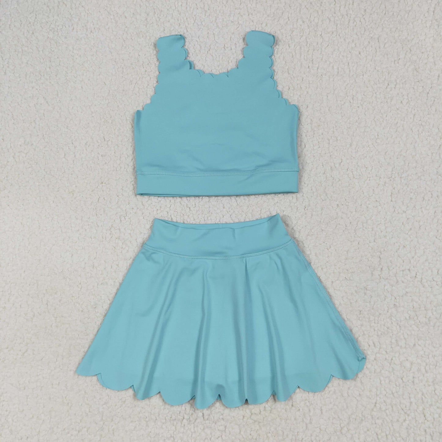 Baby Girl Toddler Sleeveless Tops Shorts Skirt Skort Sibling Active Wear Yoga Set Clothes RTS