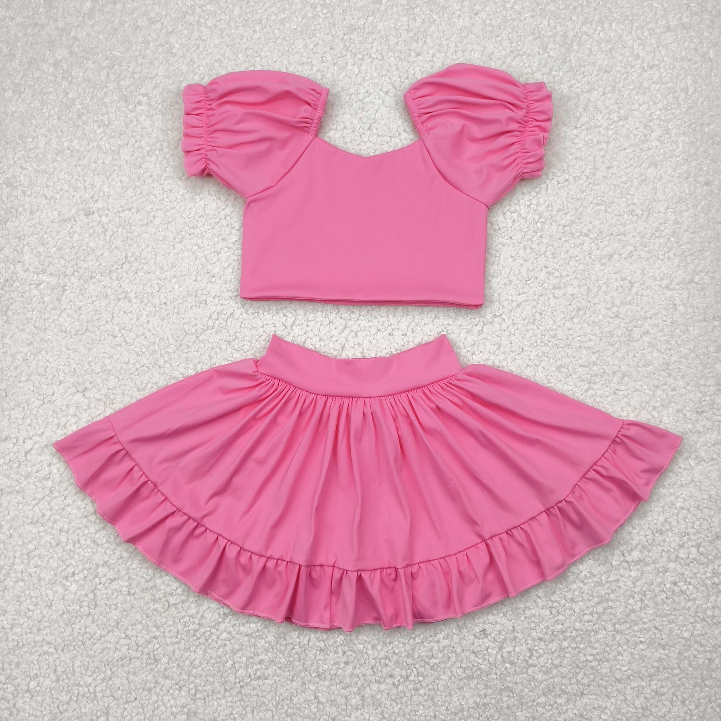 Baby Girl Toddler Sleeveless Tops Shorts Skirt Skort Sibling Active Wear Yoga Set Clothes RTS