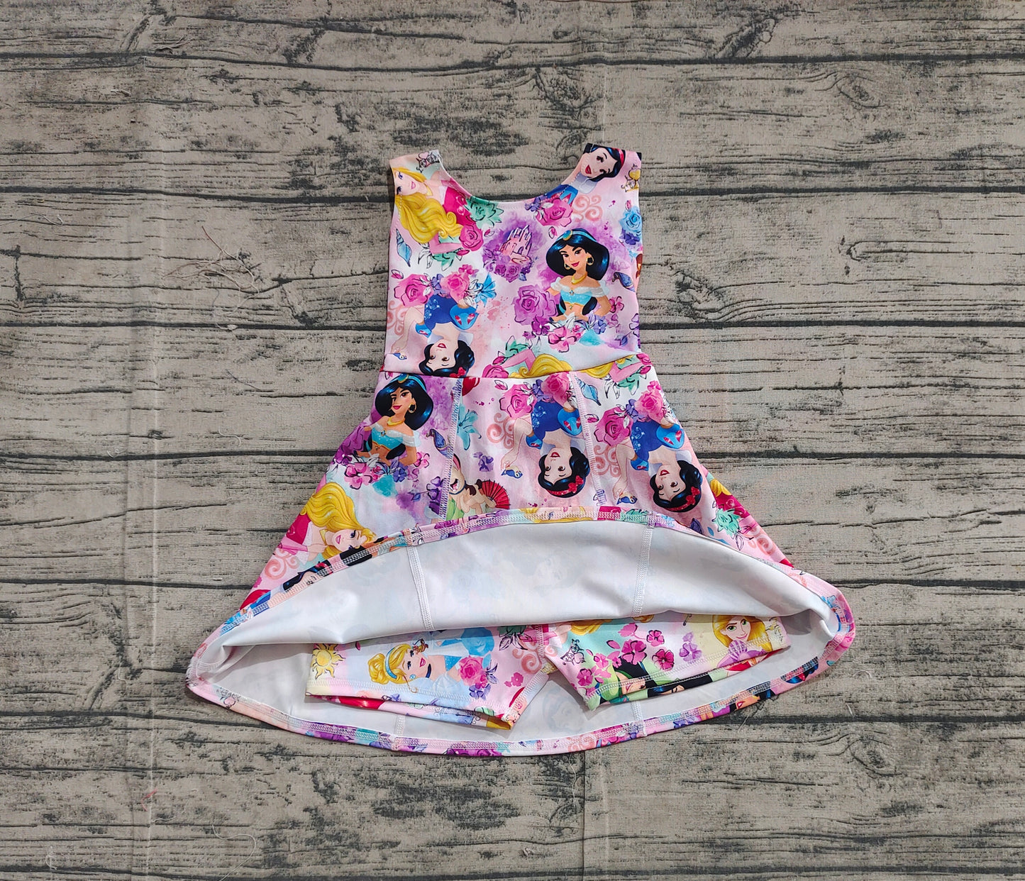 Baby Girl Princess Flower Yoga Active Wear Shorts Dress RTS