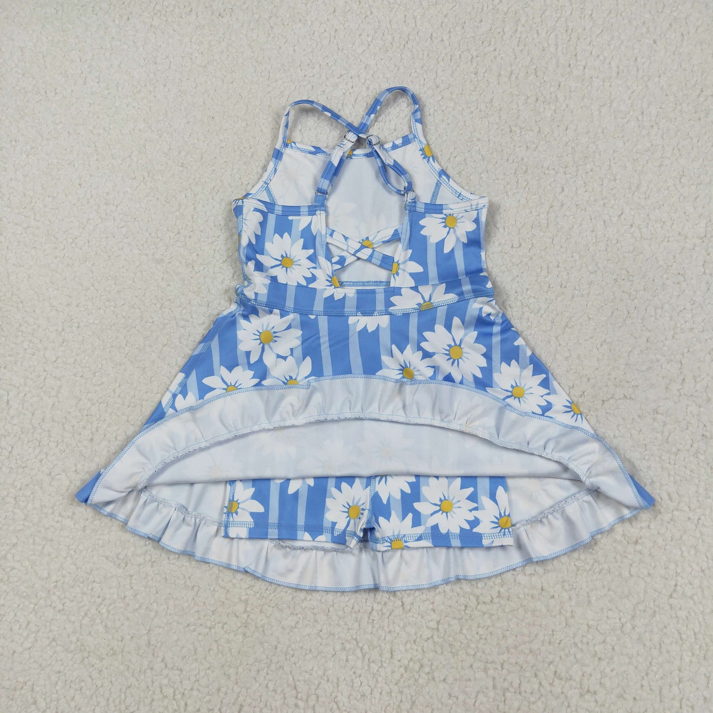 Baby Girl Toddler Straps Flower Knee Length Dress Sibling Active Yoga Clothes RTS