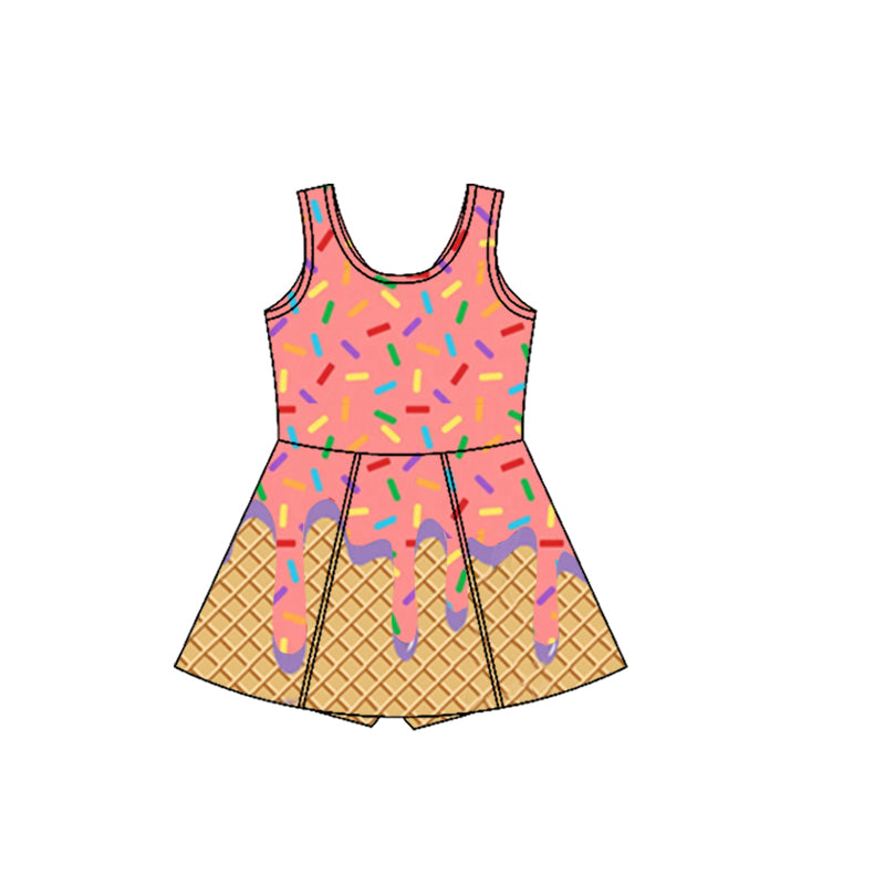 Preorder Baby Girl Cake Yoga Active Knee Length Sleeveless Skort Dress ( Moq 5 )