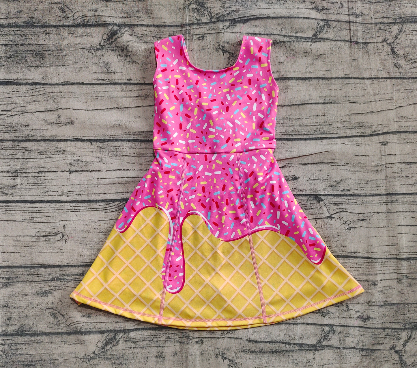 Baby Girl Toddler Cake Yoga Active Knee Length Sleeveless Skort Dress RTS