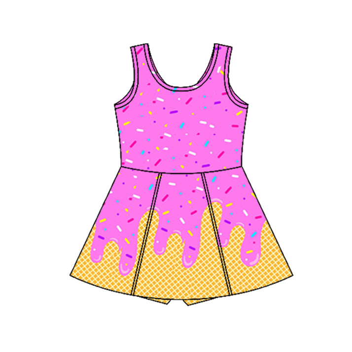 Preorder Baby Girl Cake Yoga Active Knee Length Skort Dress ( Moq 5 )