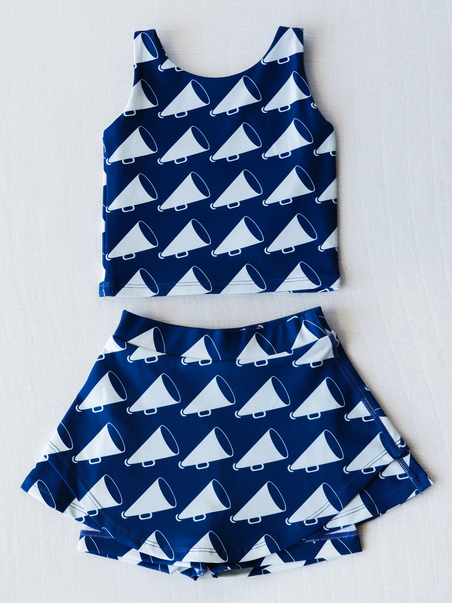 Preorder Baby Girl Sleeveless Cheer Tops Skorts Yoga Active Summer Set ( Moq 5 )