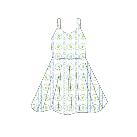( Moq 5 ) Preorder Baby Girl Sleeveless Floral Knee Length Dress