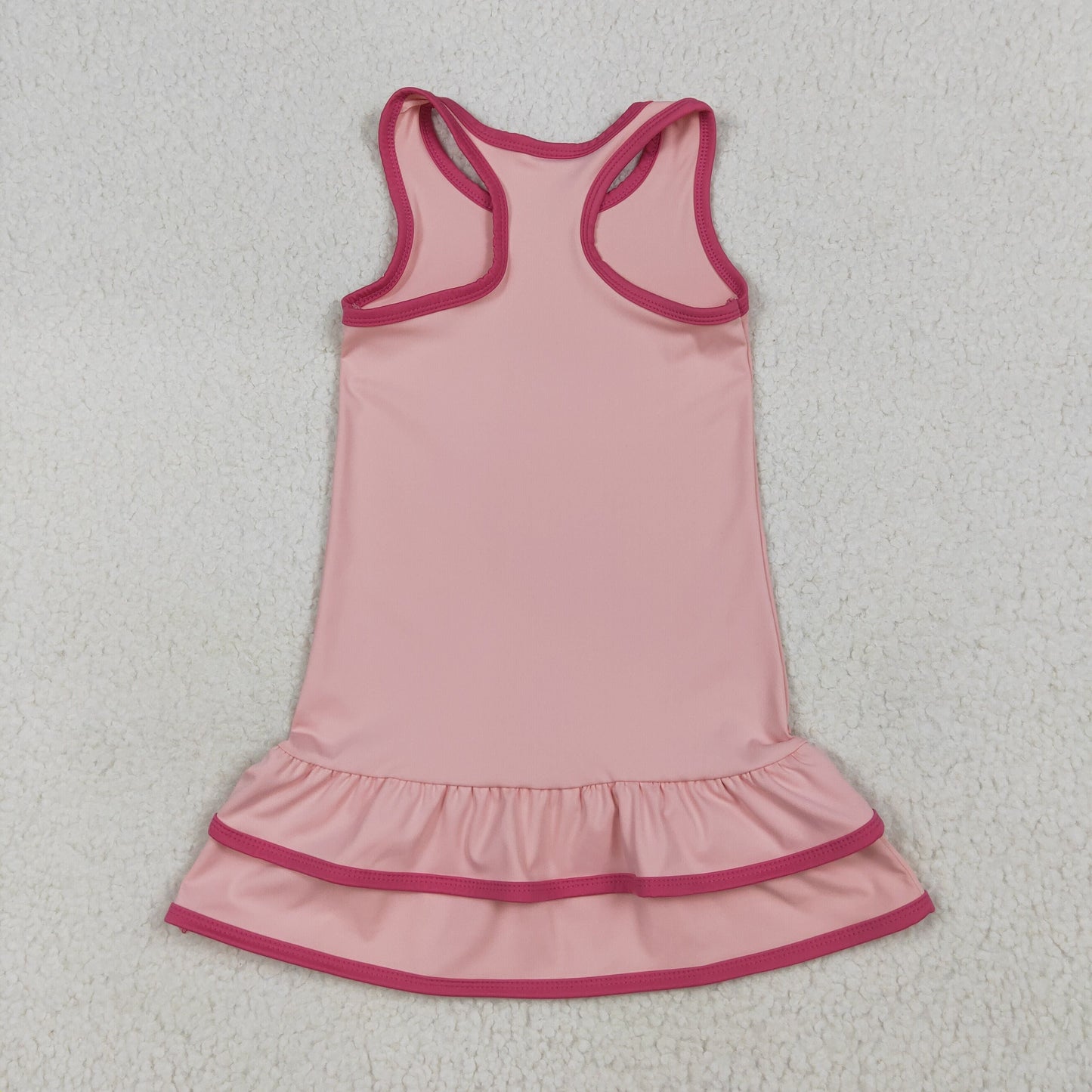 Baby Girl Toddler Sleeveless Yoga Active Sibling Ruffle Knee Length Dress Clothes RTS