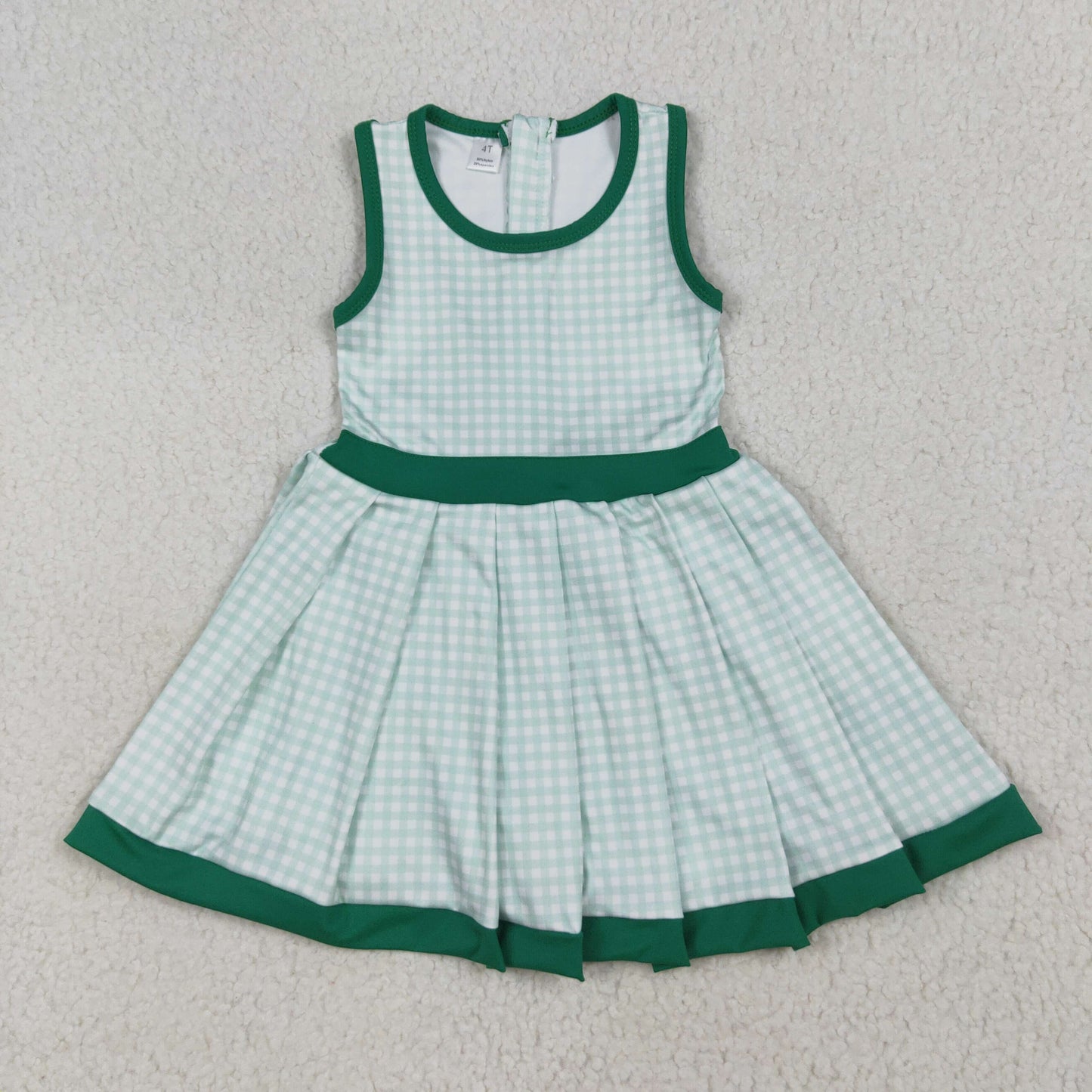 Baby Girl Sleeveless Plaid Ruffle Shorts Yoga Active Dress Sibling Clothes RTS
