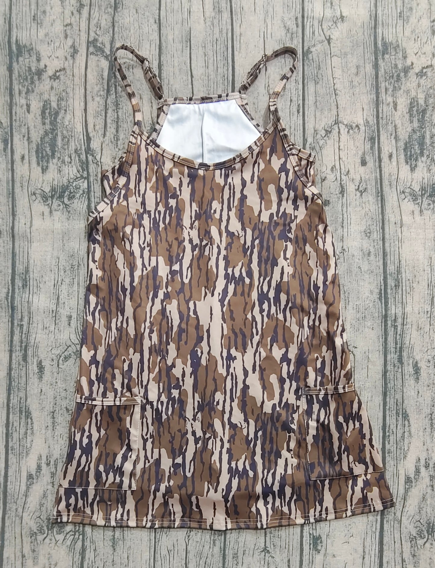 Adult Women Straps Camo Pockets Yoga Active Dress RTS