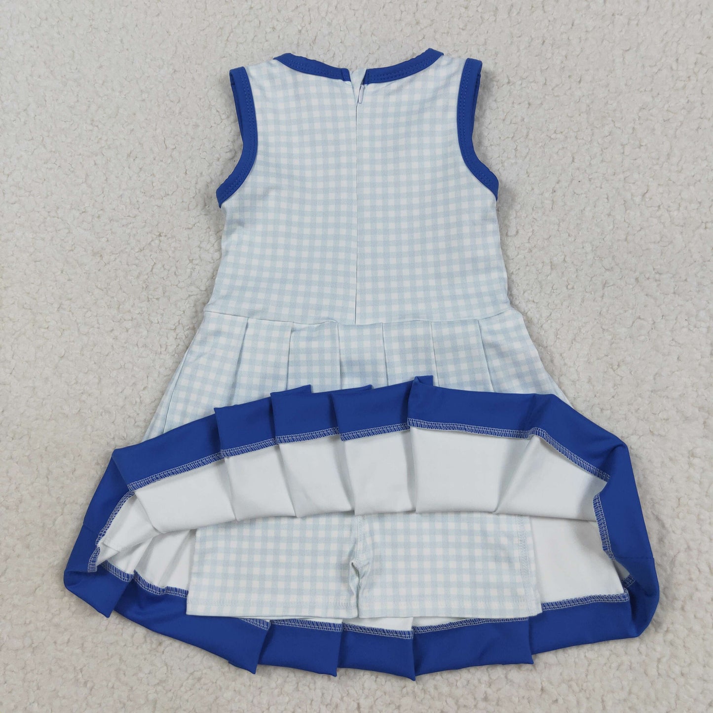Baby Girl Sleeveless Plaid Ruffle Shorts Yoga Active Dress Sibling Clothes RTS