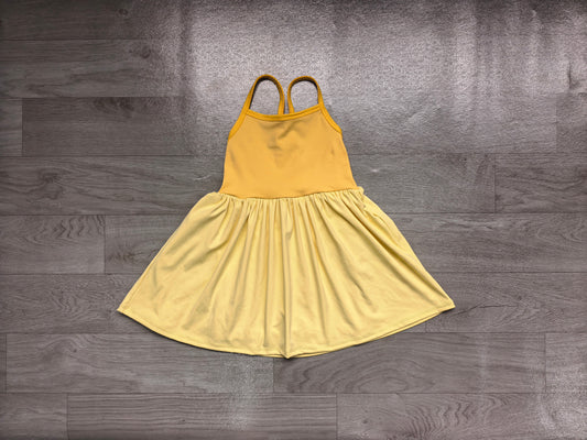 ( No moq ) Preorder Baby Girls Kids Sleeveless Princess Yoga Active Shorts Knee Length Dress