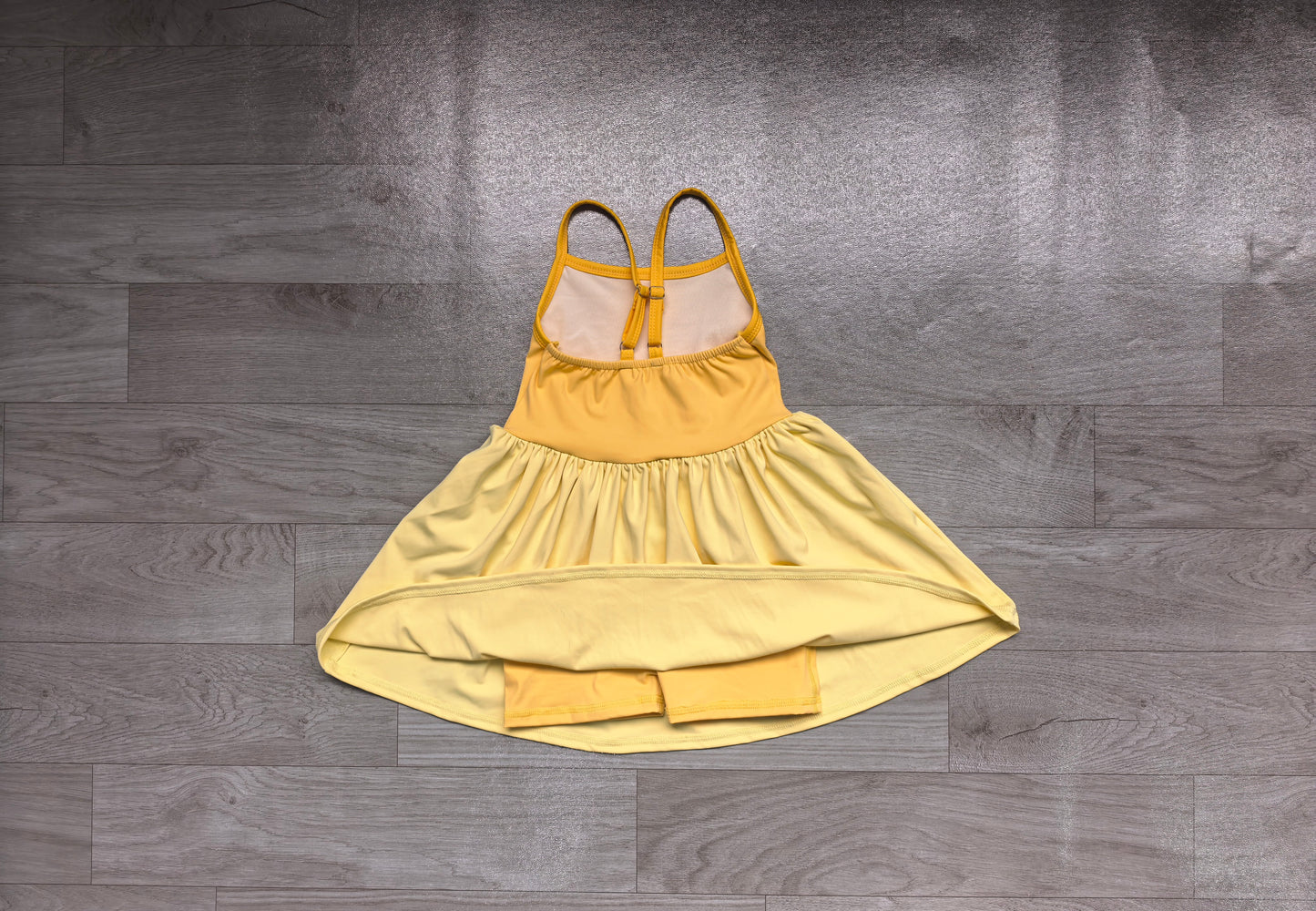 ( No moq ) Preorder Baby Girls Kids Sleeveless Princess Yoga Active Shorts Knee Length Dress