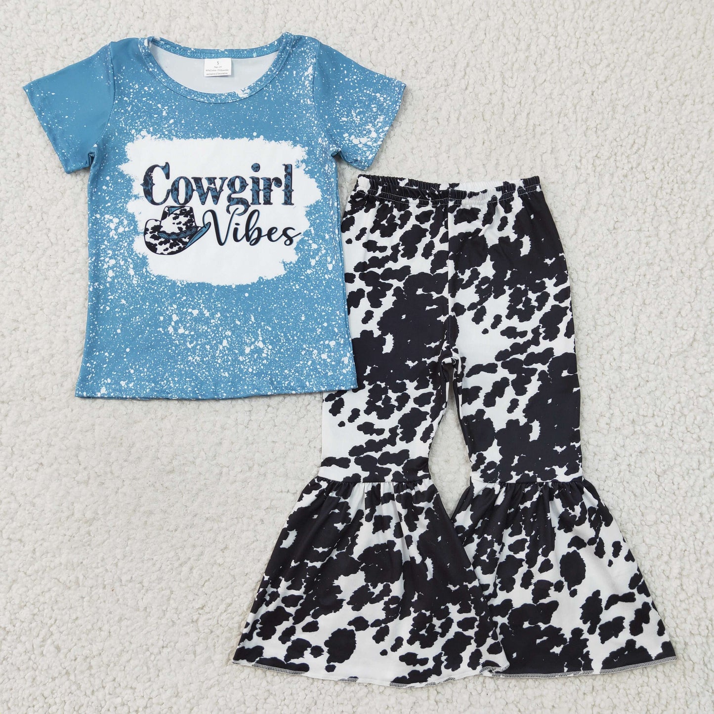 Promotion Western Girl Cow Bell Pants Outfit RTS
