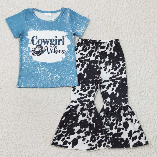 Promotion Western Girl Cow Bell Pants Outfit RTS