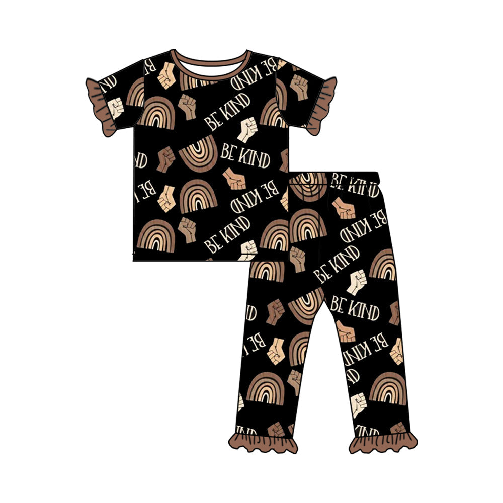 Pre-order Baby Girl Black History Be Kind Shirt Pants Pajamas Clothes Set