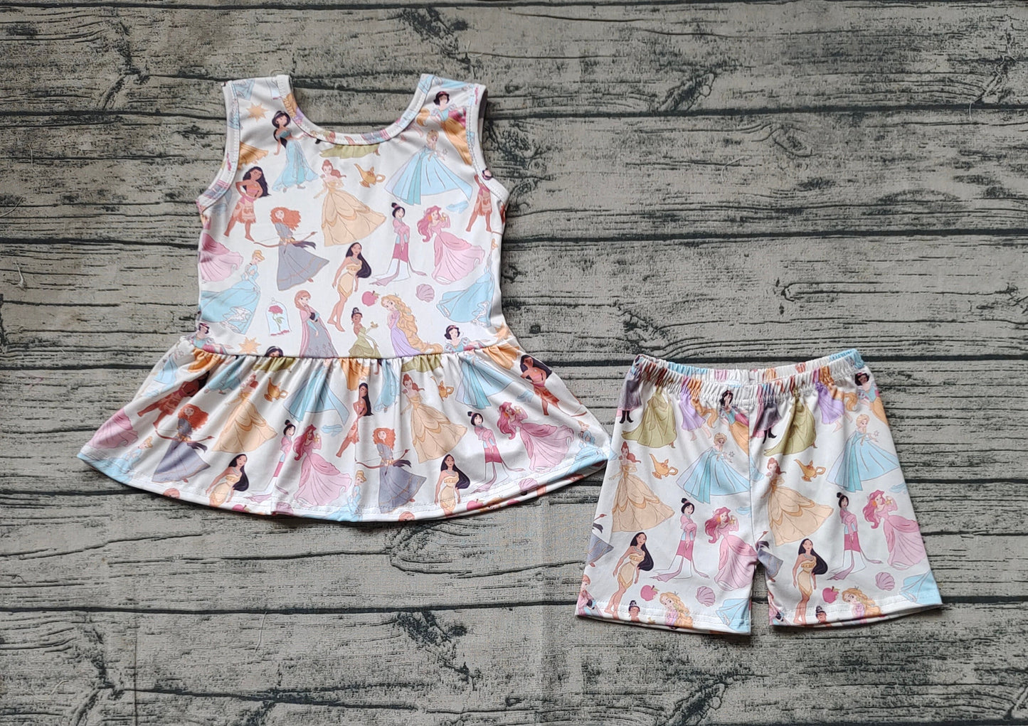 Baby Girl Princess Sleeveless Tunic Shorts Set