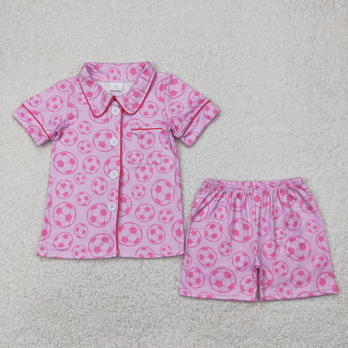 Sibling Baby Girls Toddler Soccer Shirts Shorts Pink Sets Summer Clothes RTS