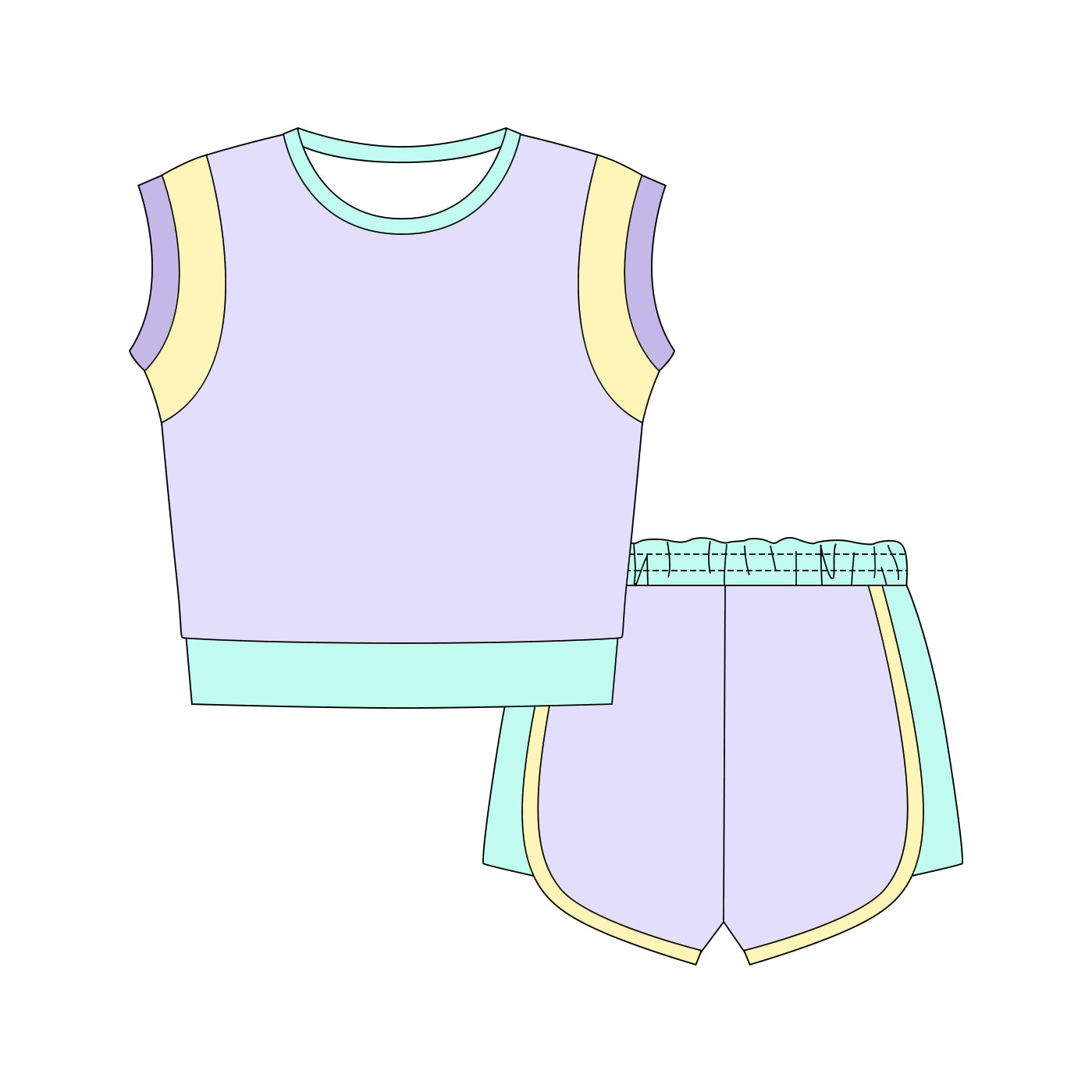 ( Moq 5 ) Preorder Baby Girls Kids Short Sleeves Shirt Shorts Set Summer Cotton Clothes