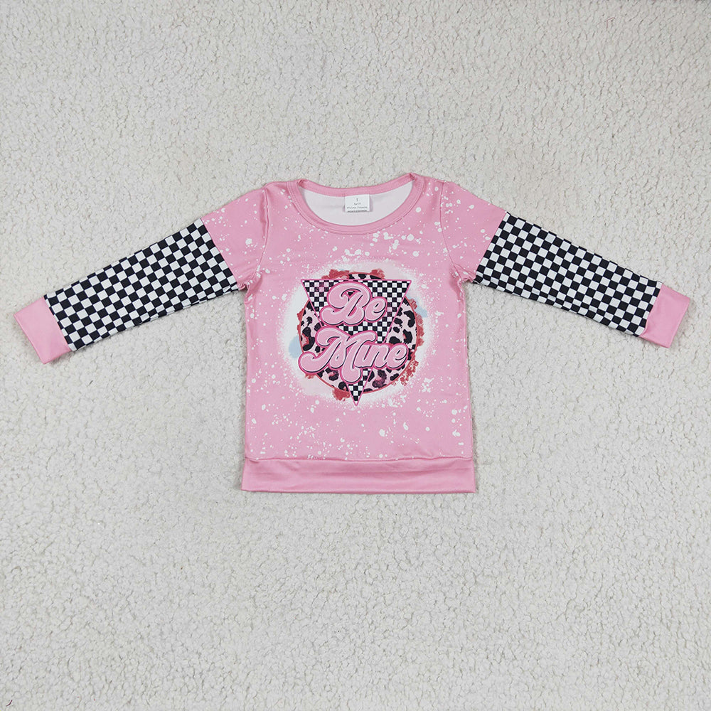 Baby Girl Long Sleeves Be mine Valentines Sibling Clothing Shirt Set
