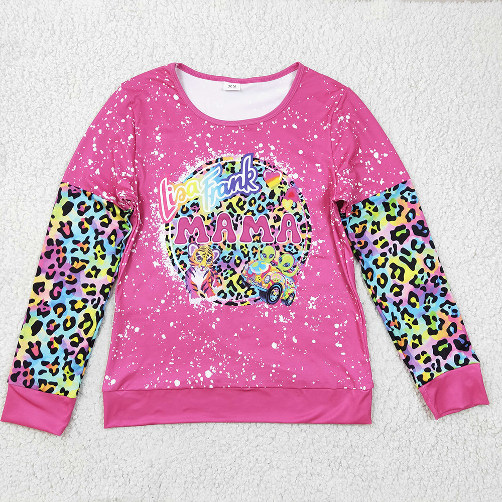 Mommy and Me Baby Girl Cartoon Cat Babe Mama Sibling Family Shirt