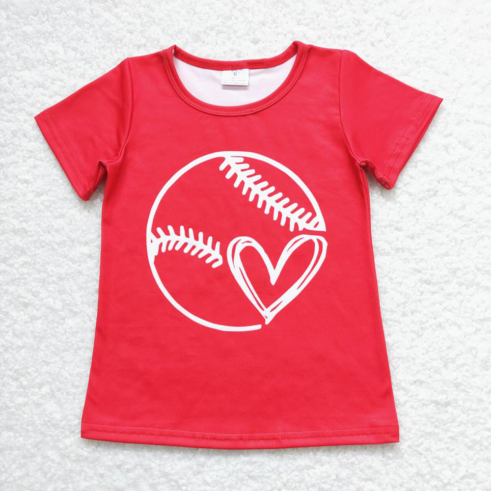Baby Boy Girl Short Sleeves Sibling Tee Shirt Baseball Clothes