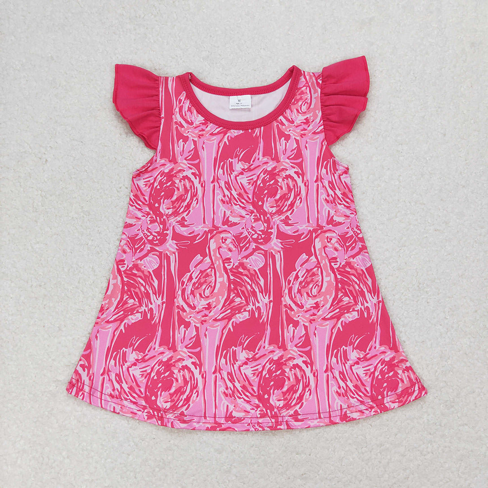 Baby Girl Short Sleeves Sea Flower Sibling Tops Clothes RTS