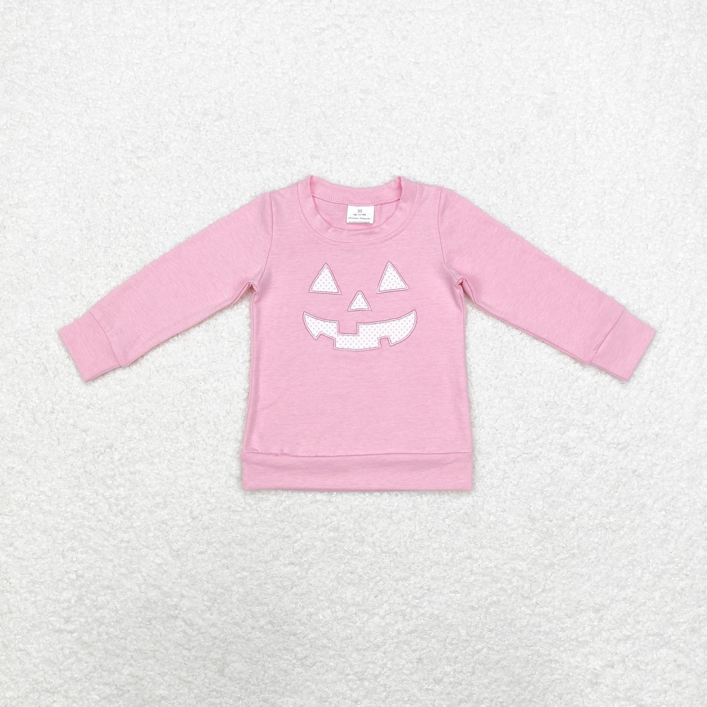 Sibling Boys Girls Kids Embroidery Ghost Pumpkins Halloween Shirt Romper RTS