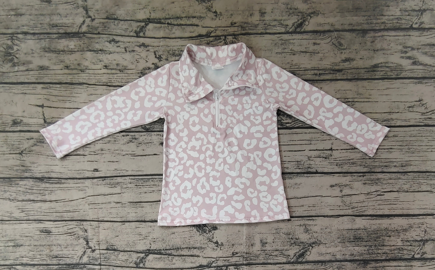 Baby Girl Toddler Long Sleeves Leopard Zipper Shirt Tops