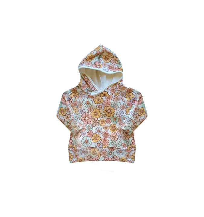 Pre-order Baby Girl Flower Hooded Long Sleeves Tops