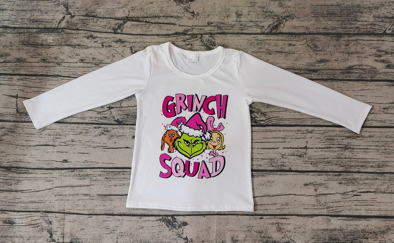 Baby Girl Long Sleeves Christmas Frog Tee Shirt