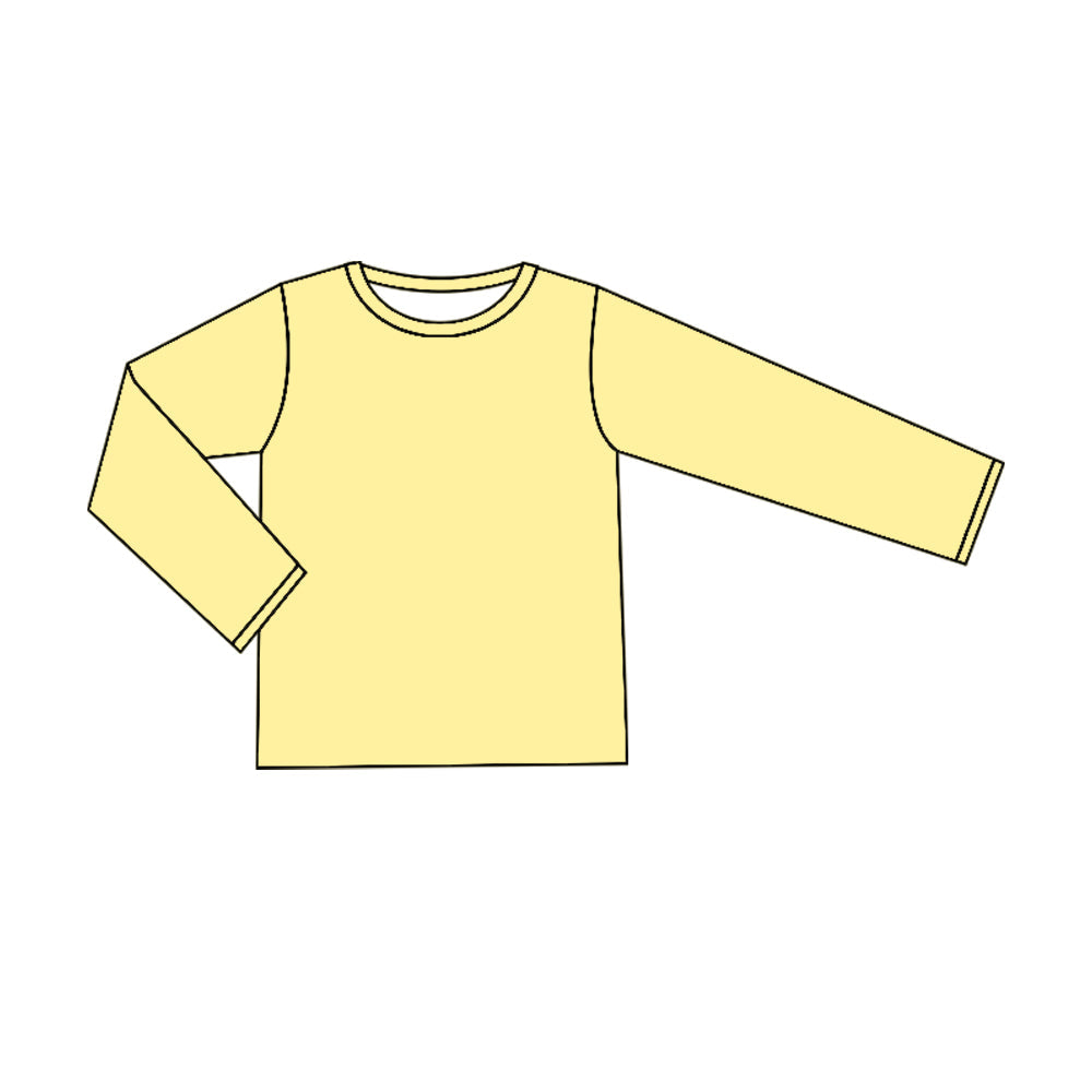 Pre-order Baby Girl Yellow Long Sleeves Tee Shirt Tops