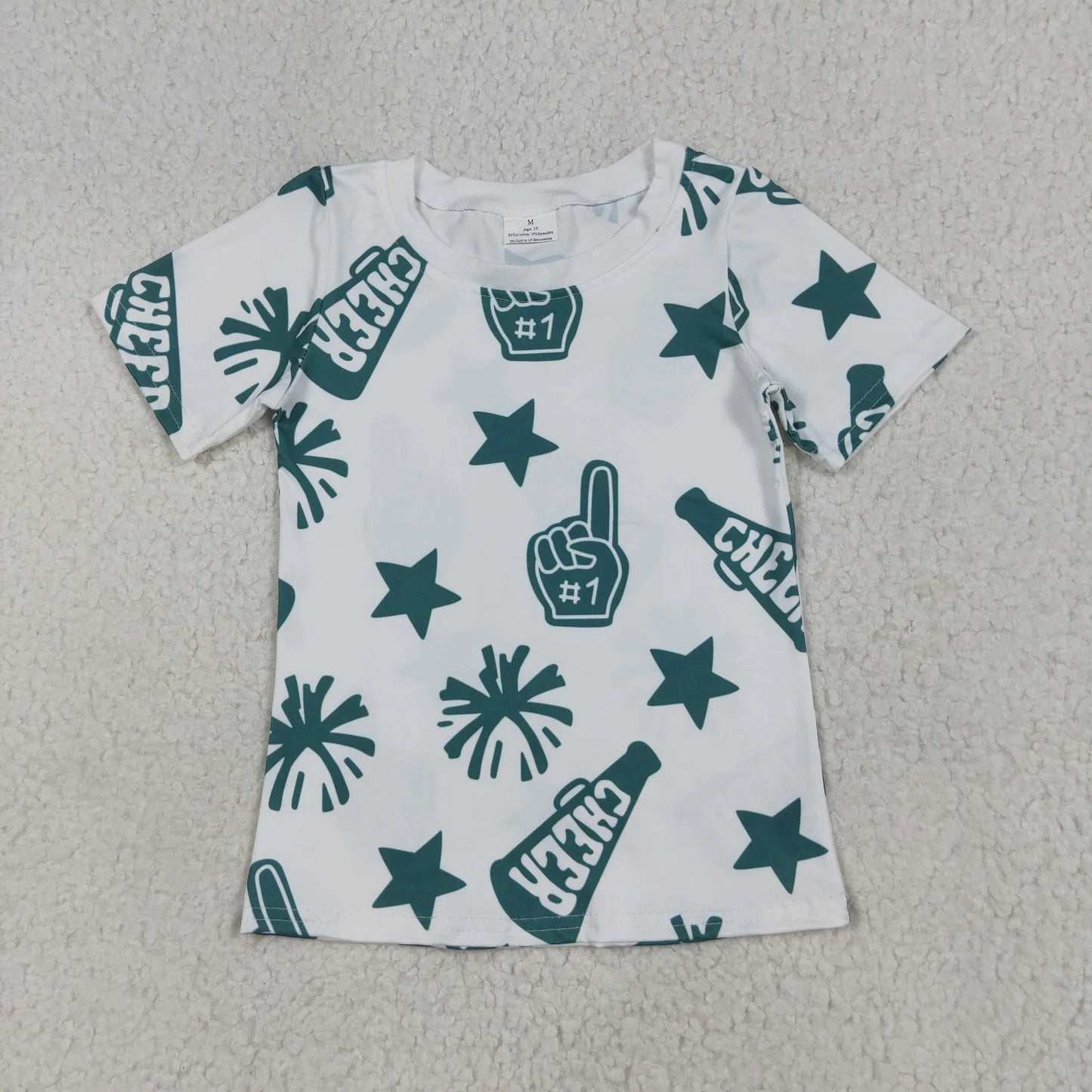 Baby Girl Toddler Short Sleeves Cheer Team Shirts Sibling Tops Clothes RTS