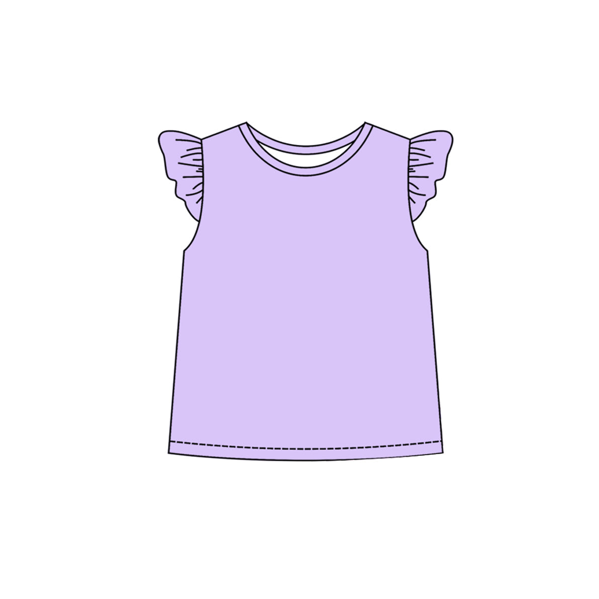 Preorder Baby Girl Short Sleeves Purple Tee Shirt Tops ( Moq 5 )