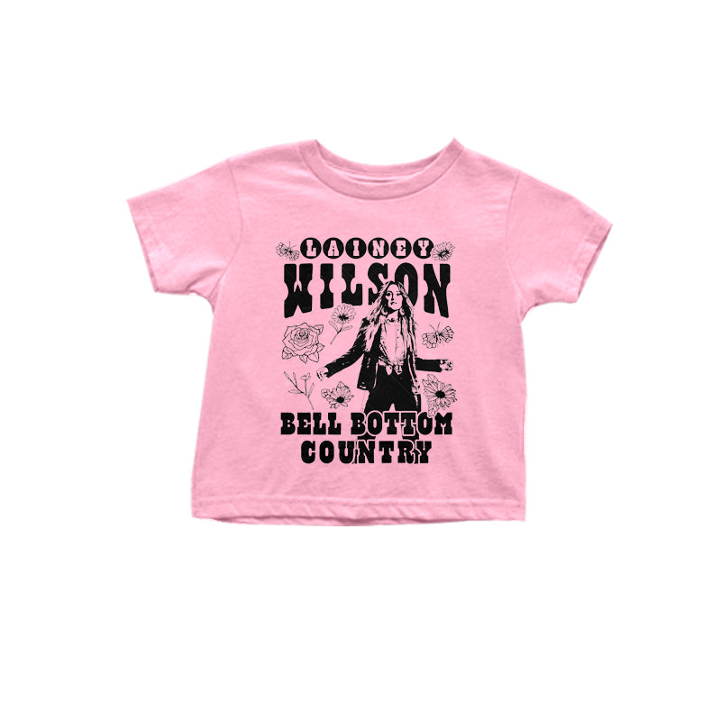 Preorder Baby Girl Pink Short Sleeves Singer Tee Shirt( Moq 5 )