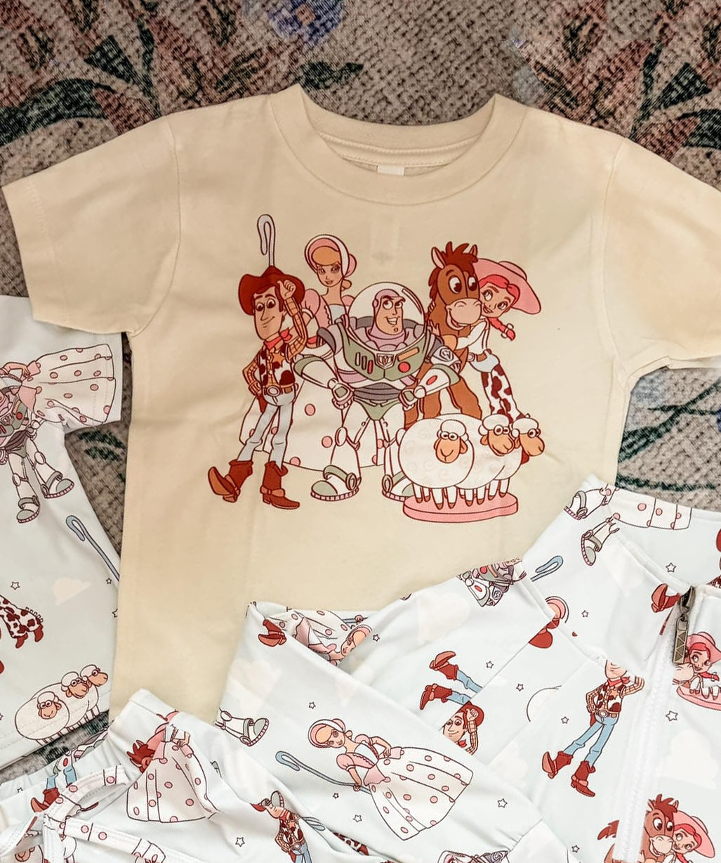 Preorder Baby Girl Short Sleeves Toys Cartoon Shirt Tops ( Moq 5 )