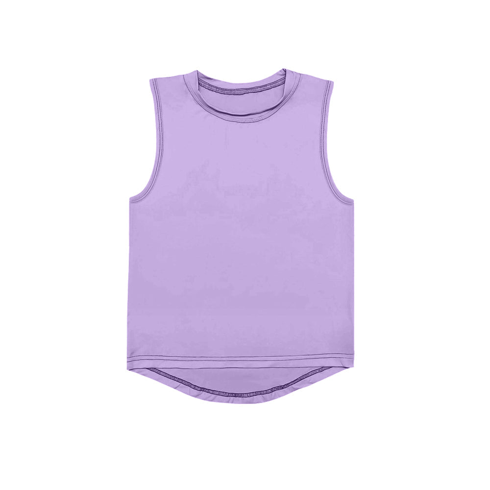 Preorder Baby Girl Purple Sleeveless Yoga Activewear Sports Tops ( Moq 5 )