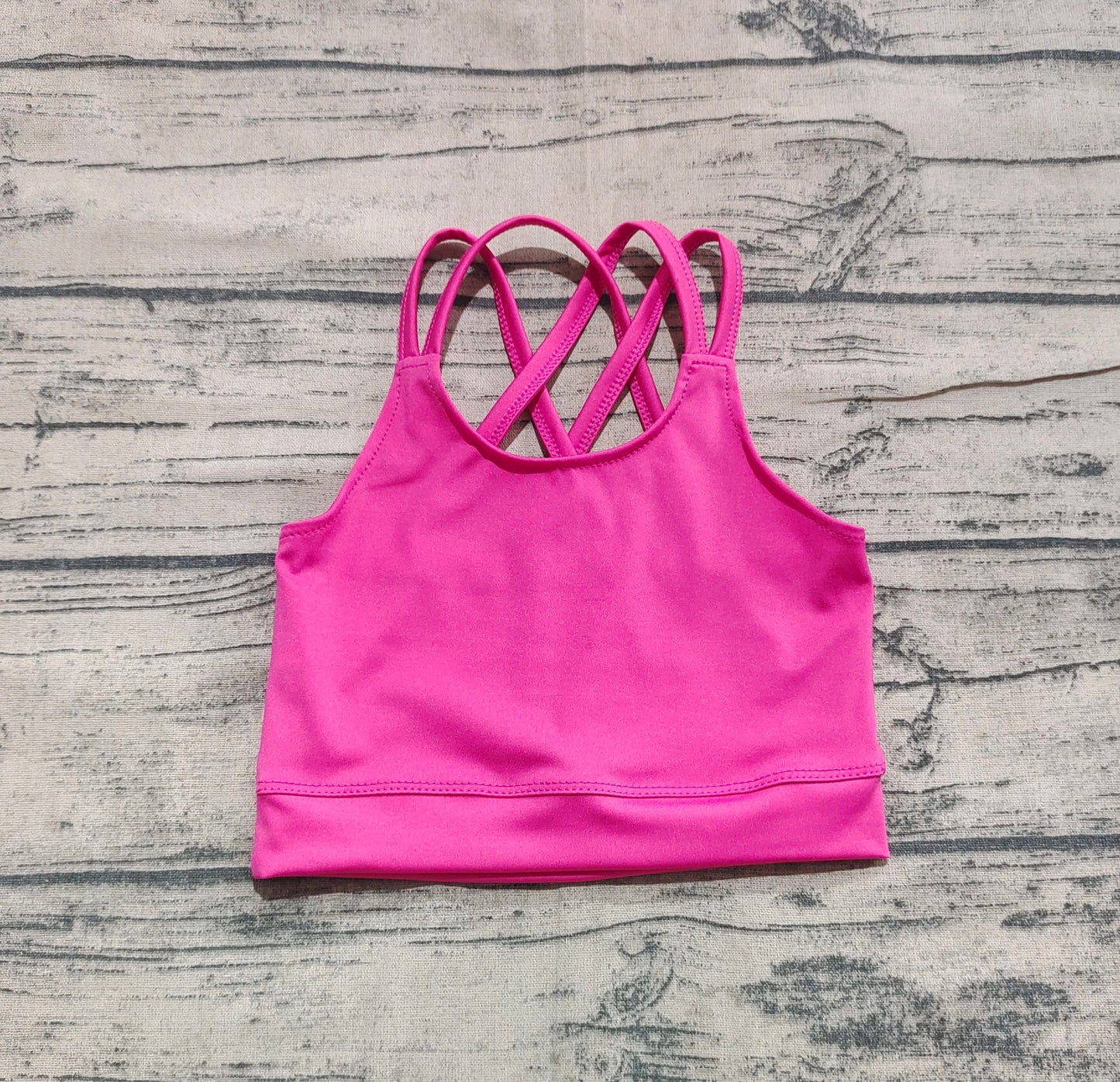 Baby Girl Hot Pink Straps Yoga Activewear Sports Vest Tops RTS