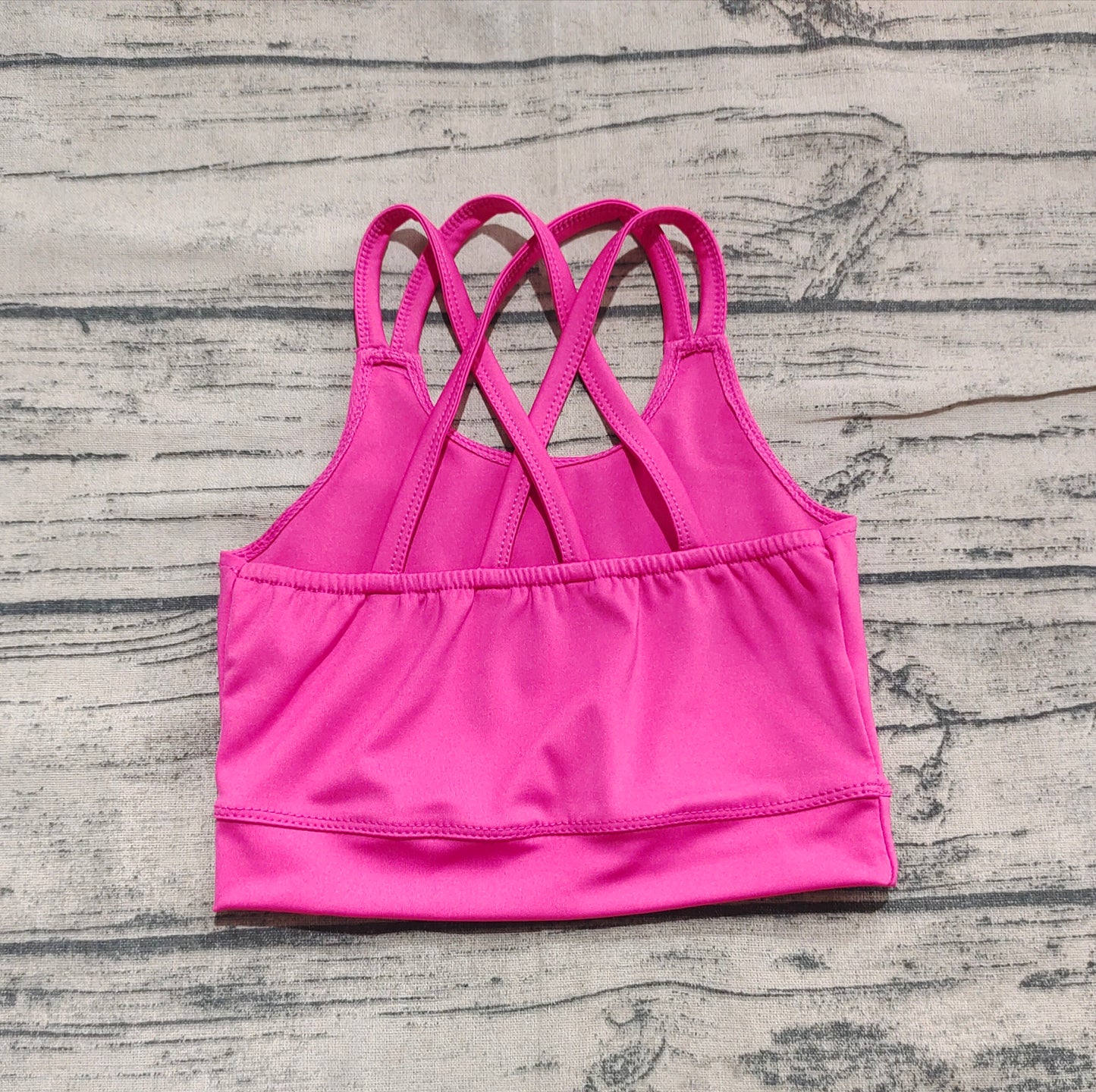 Baby Girl Hot Pink Straps Yoga Activewear Sports Vest Tops RTS
