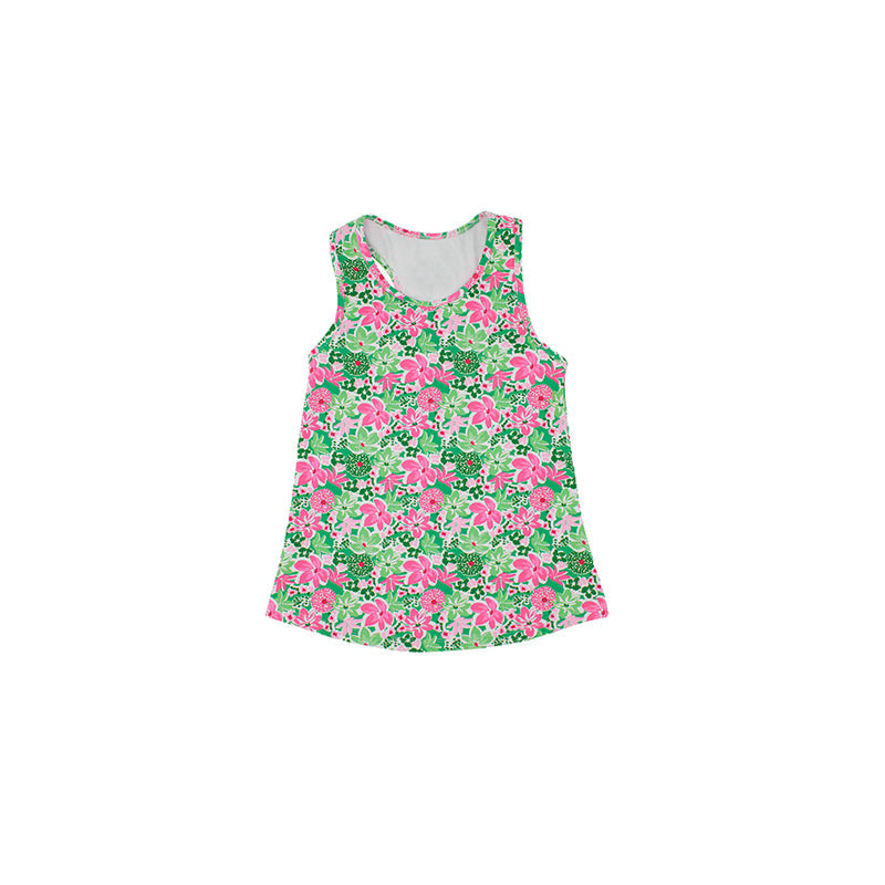 Preorder Baby Girl Sleeveless Flower Yoga Active Tops RTS