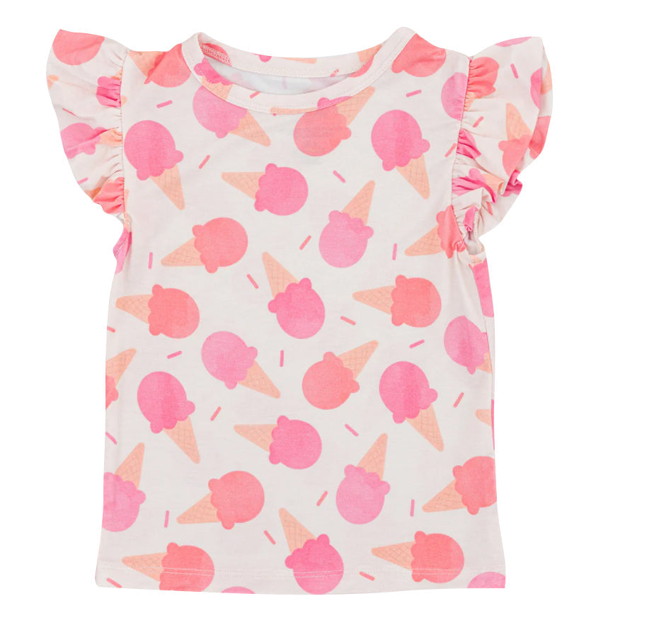 Preorder Baby Girl Short Sleeves Ice Cream Tee Shirt ( Moq 5 )