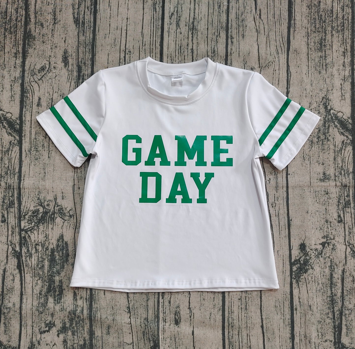 Baby Girl Short Sleeves Game Day Green Team Cheer Yoga Active Shirt RTS