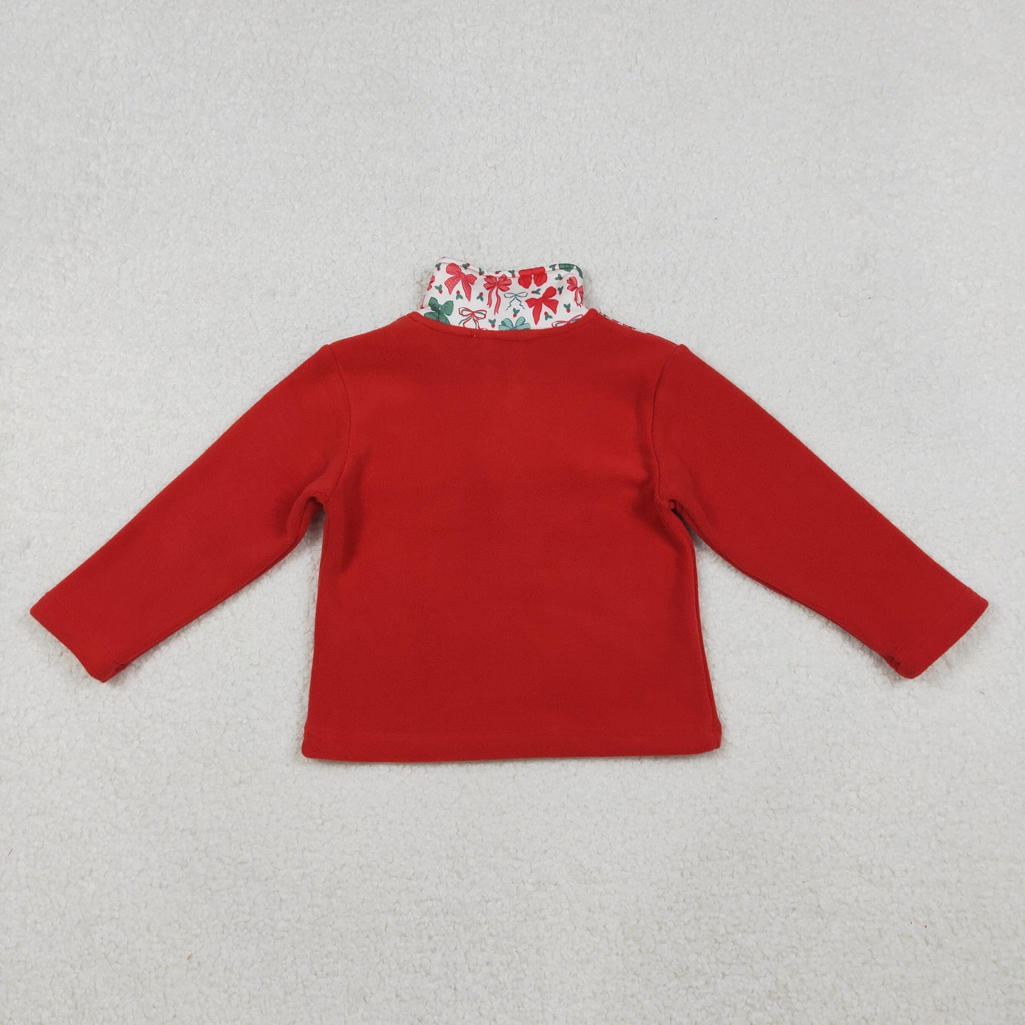 Sibling Baby Boys Girls Long Sleeves Camo Bows Santa Zipper Fleece Pullover Shirts Tops RTS
