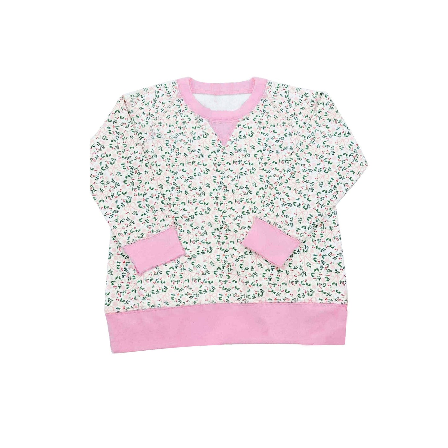 ( Moq 5 ) Preorder Girls Kids Long Sleeves Bows Floral Shirt Clothes Tops