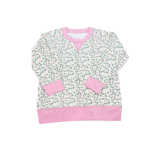 ( Moq 5 ) Preorder Girls Kids Long Sleeves Bows Floral Shirt Clothes Tops