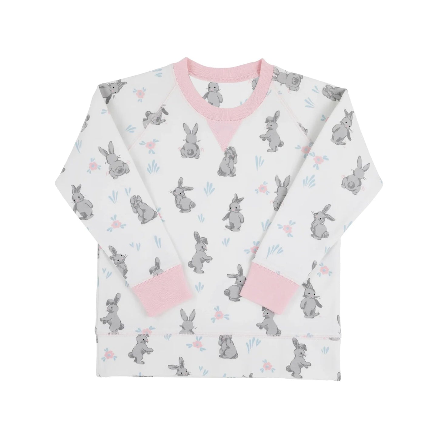 ( Moq 5 ) Preorder Girls Kids Toddler Long Sleeves Rabbits Easter Pink Shirt Tops
