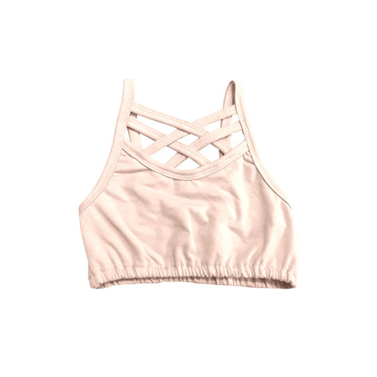 ( Moq 5 ) Preorder Baby Girls Kids Sleeveless Yoga Vest Tops