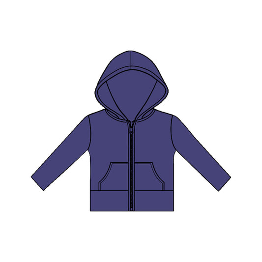 ( Moq 5 ) Preorder Baby Girls Long Sleeves Pockets Zipper Yoga Hoodie Jacket Tops