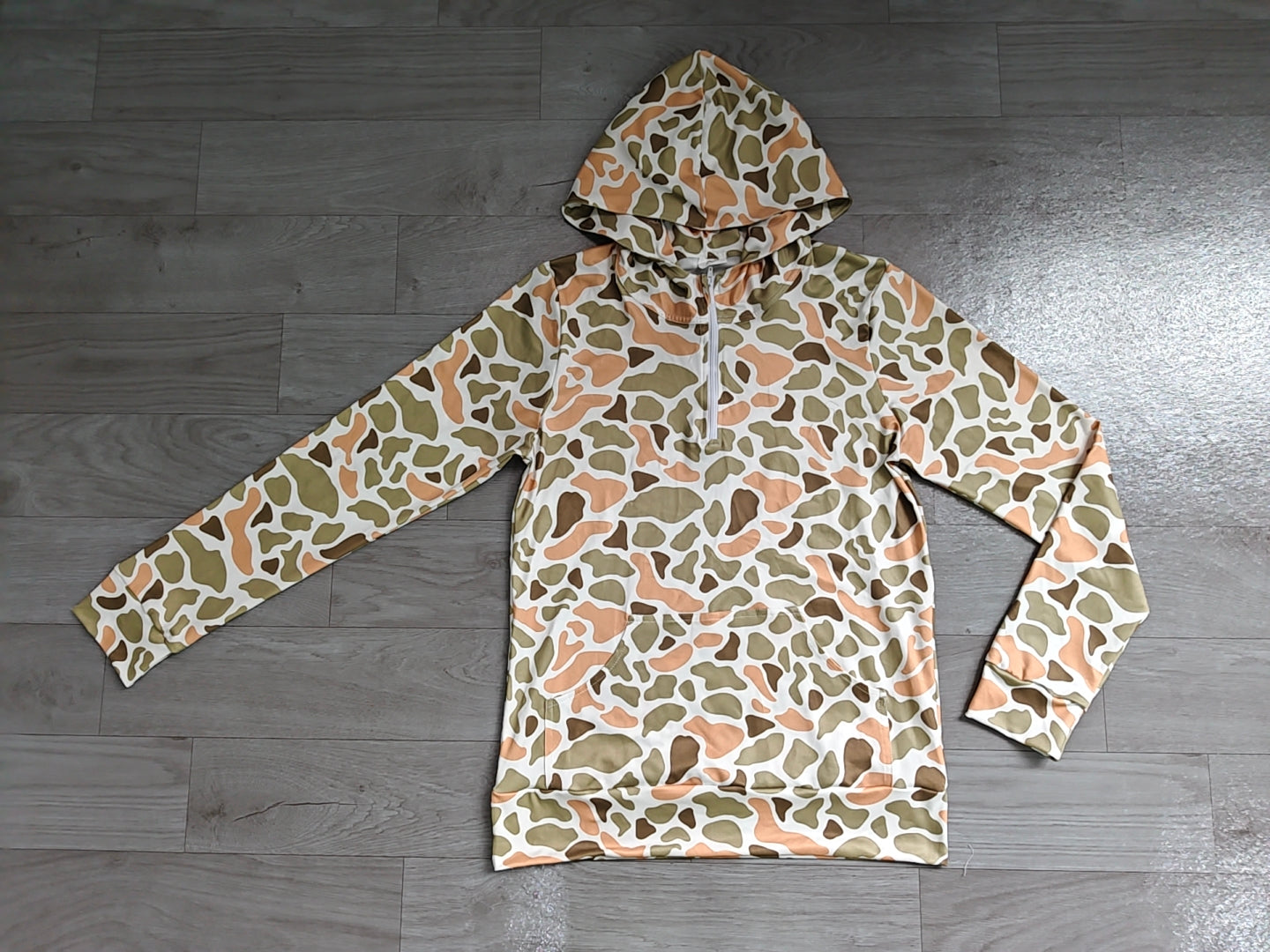 ( No moq ) Preorder Adult Men Long Sleeves Hoodie Zipper Shirt Camo Pullover
